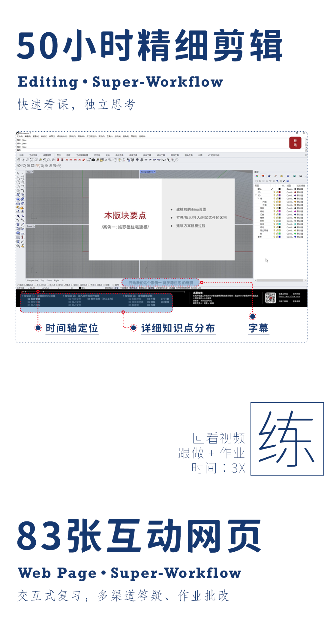 图片[5]-【建筑设计】建筑专教 李啟潍 极速工作流（套餐）含建模基础+高阶+制图表达丨MP4丨193G 95节+课件+资料 1466-壹书网