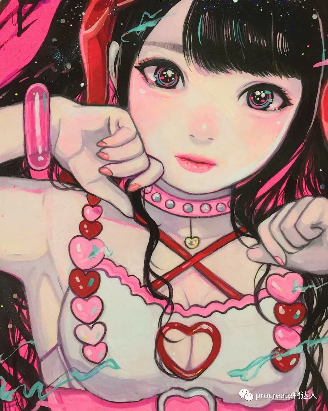 图片[3]-极具复古风的糖果味少女插画集分享！速速来学习！【867期】-yadaren