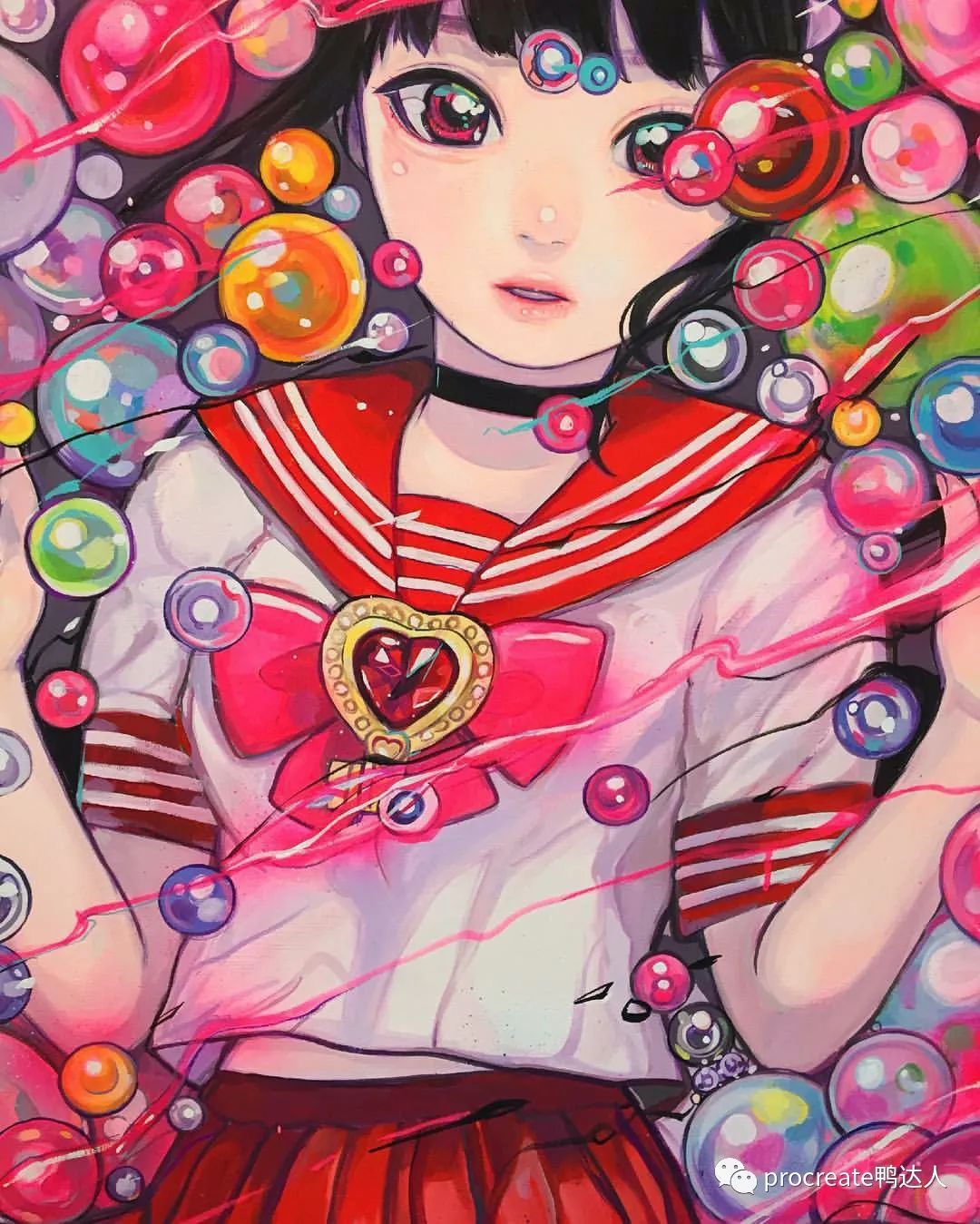图片[2]-极具复古风的糖果味少女插画集分享！速速来学习！【867期】-yadaren