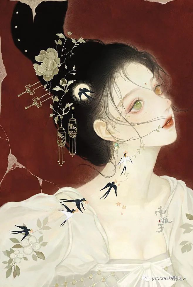 图片[2]-用ipad绘制美型半厚涂人像插画！一起来试试吧！【839期】-yadaren