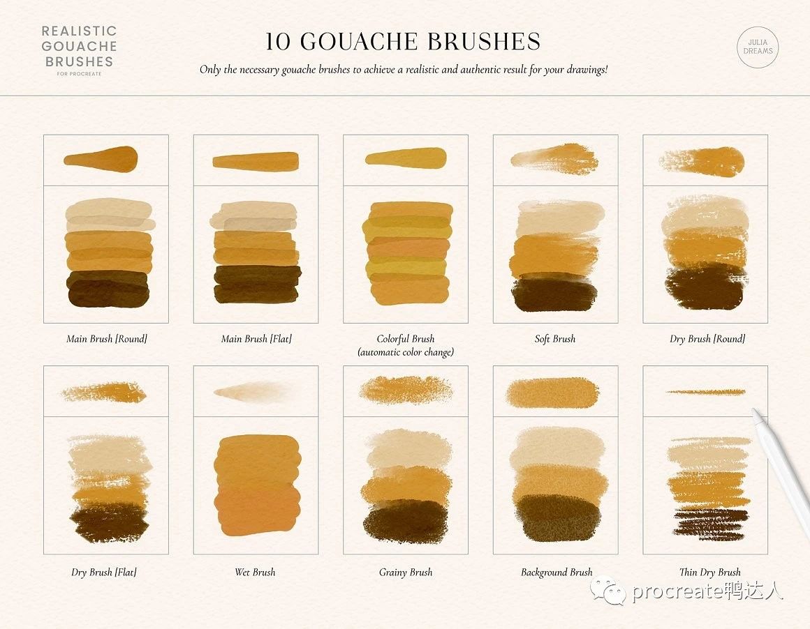 图片[2]-超逼真水粉笔刷套装，轻松绘制超预期作品【897期】-yadaren