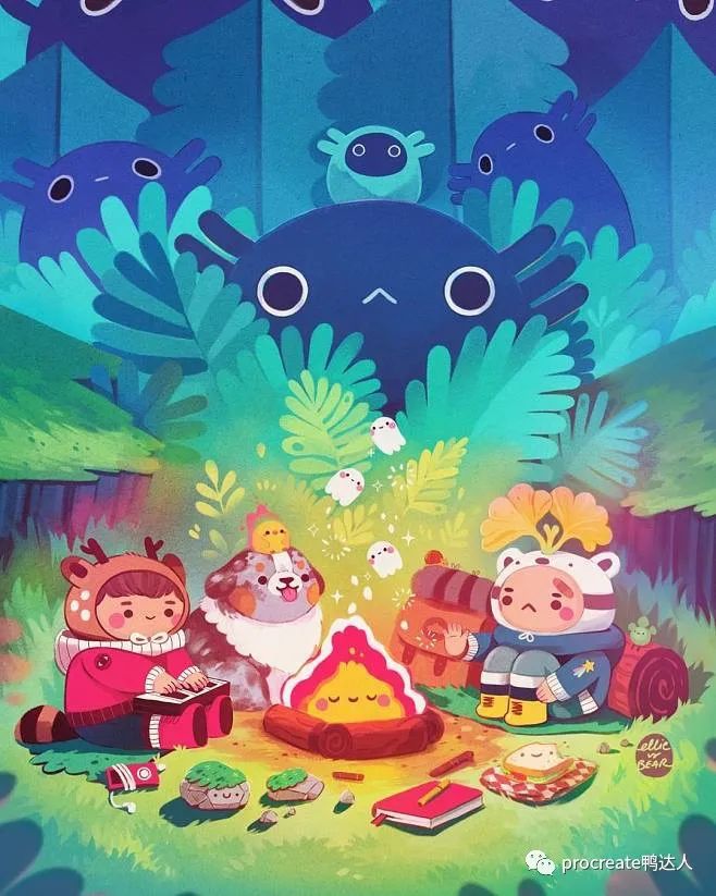 图片[4]-创作精美故事书插画的Procreate笔刷，插画师看了都爱了！【861期】-yadaren