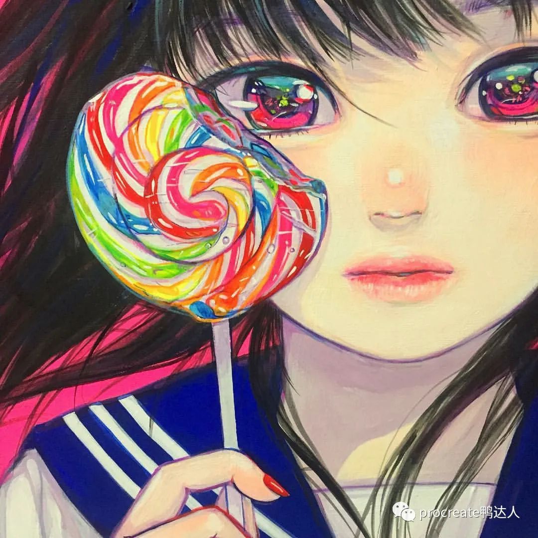 图片[10]-极具复古风的糖果味少女插画集分享！速速来学习！【867期】-yadaren