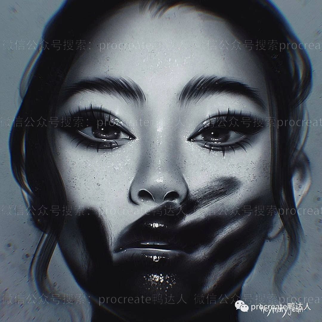 图片[2]-绝美的人像厚涂插画，这样的面部处理真特别！【830期】-yadaren