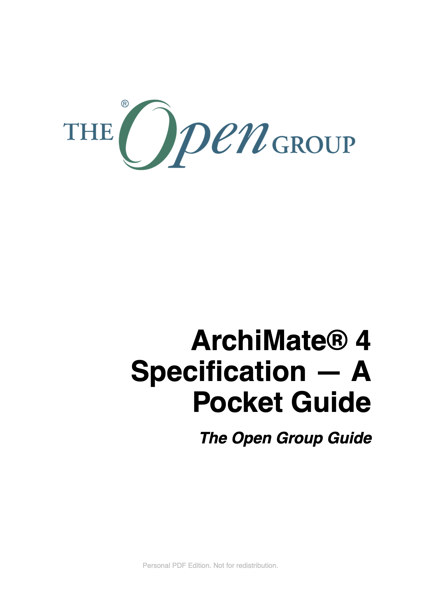 ArchiMate® 4 Specification - A Pocket Guide
