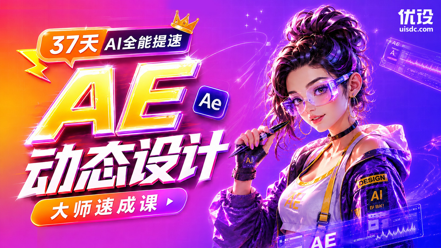 AI 全能提速⚡️37天 AE 动态设计大师速成营（第4期）