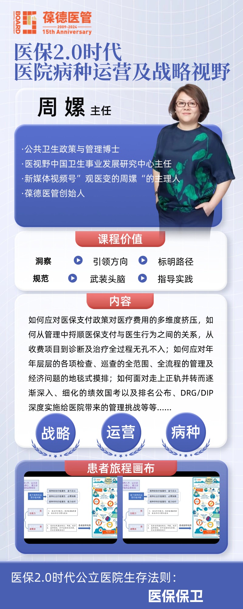 周嫘：《医保2.0时代医院病种运营与战略视野》视频课程