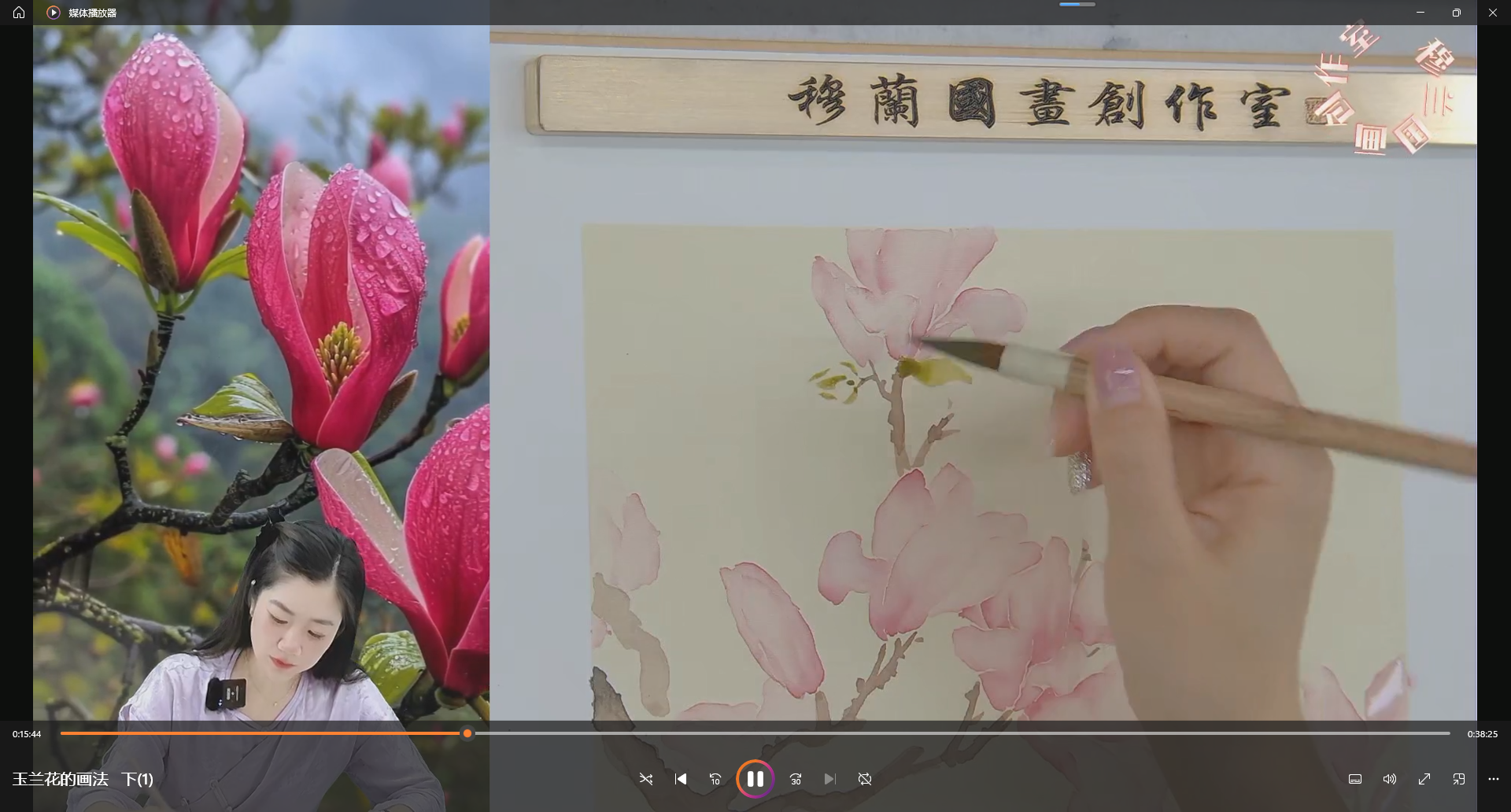 穆兰国画-玉兰花技法▶视频课