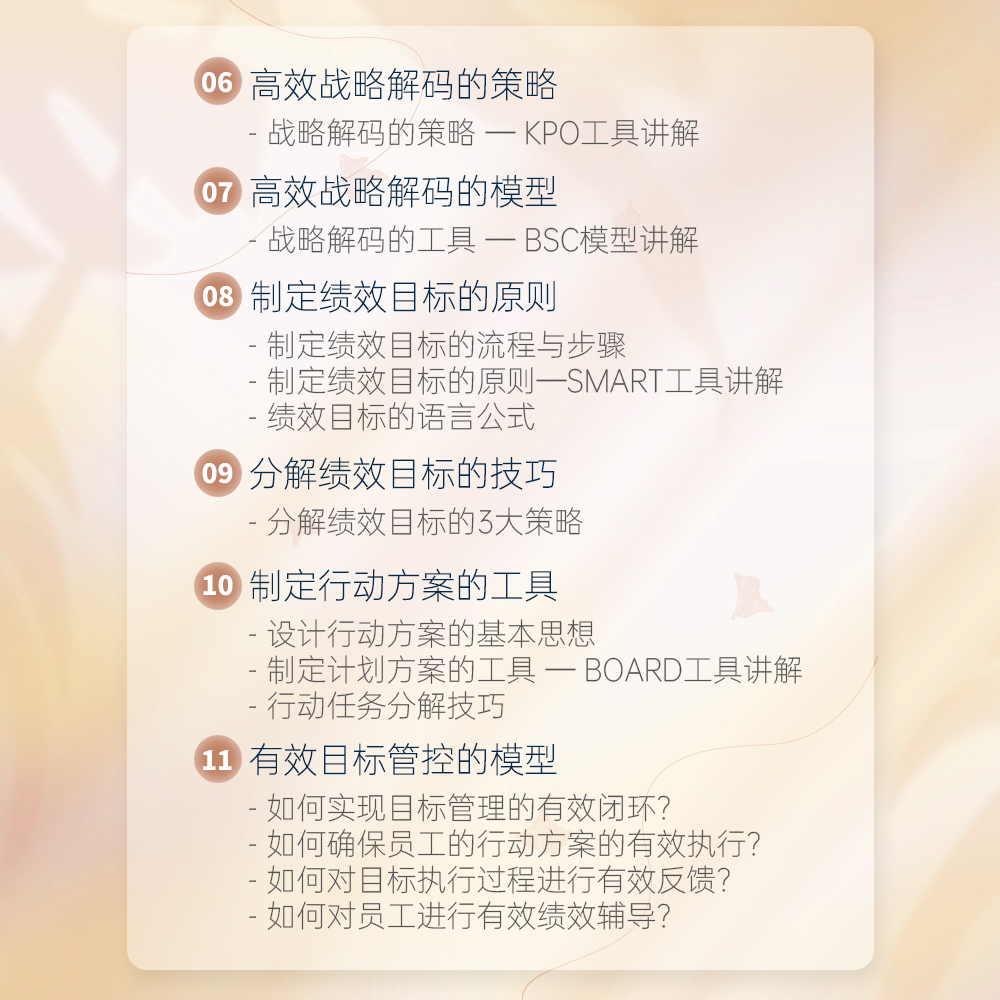 0-1实现企业高效目标管理（在线视频课）