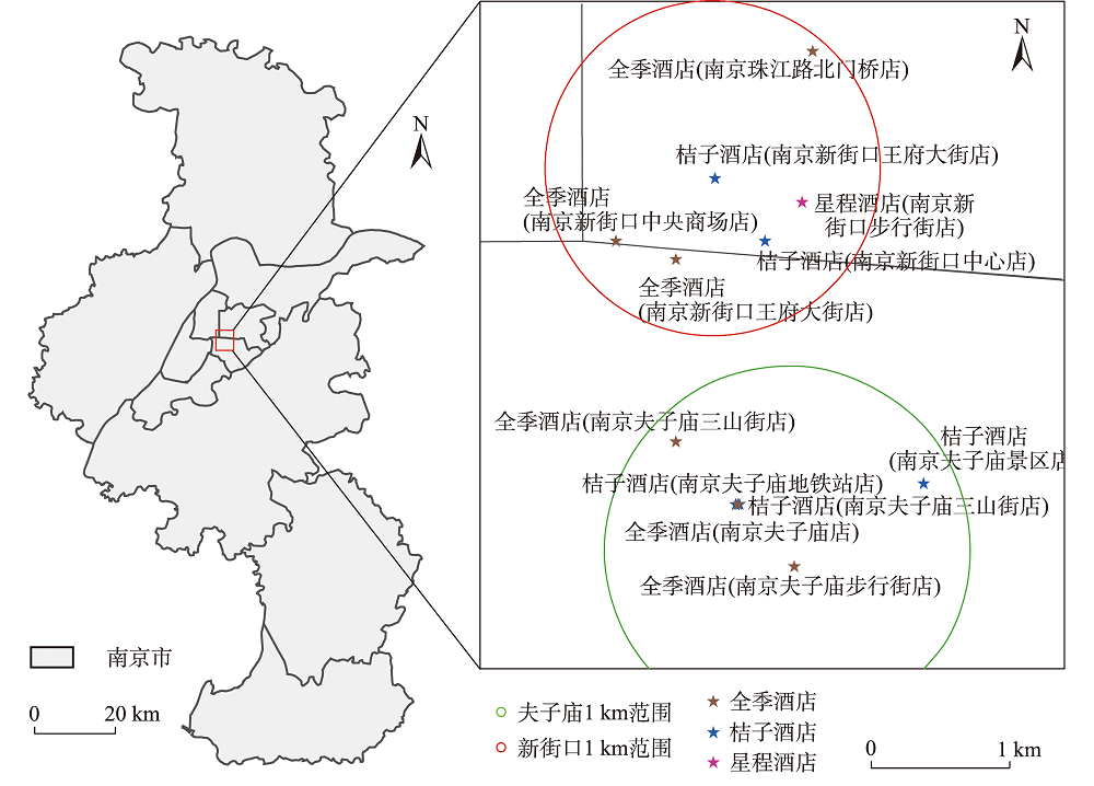 夫子庙与新街口酒店选取