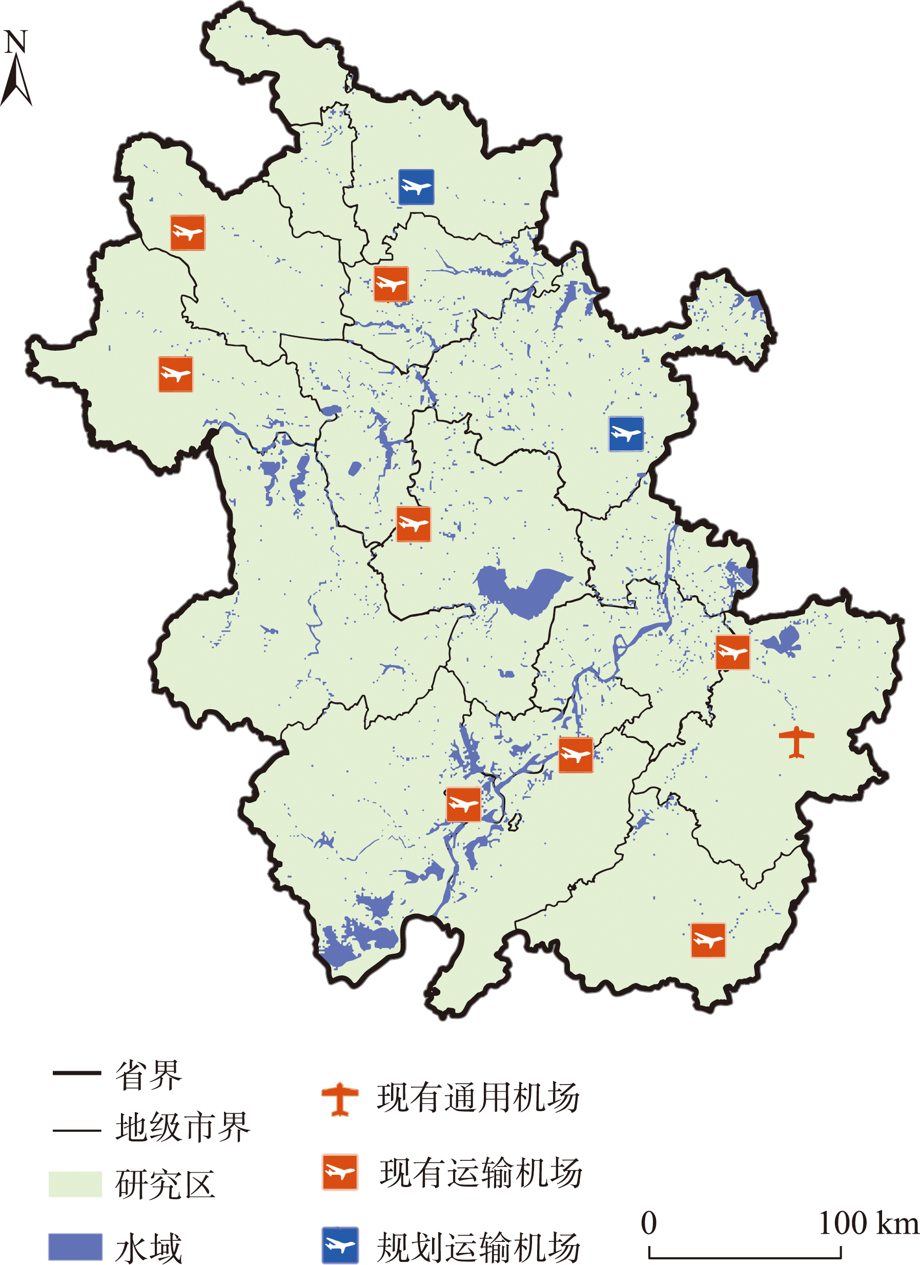 某地区现有机场及水域概况