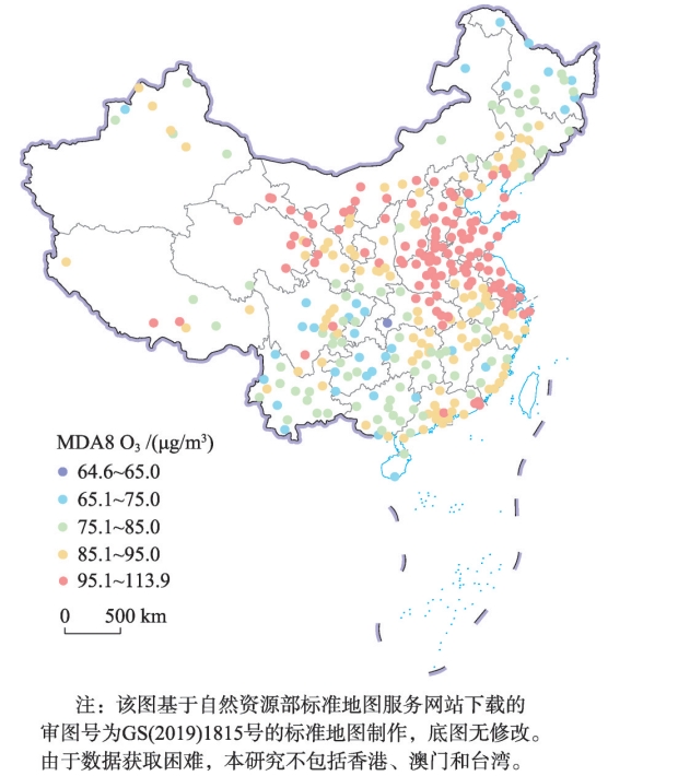 2014—2023年中国331个地级市O3污染空间分布