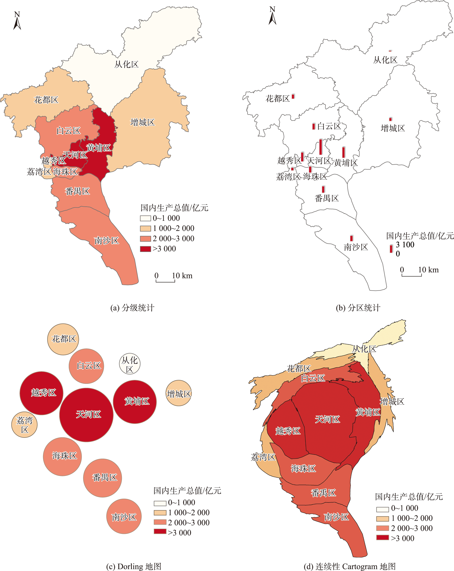 广州市GDP地图可视化结果
