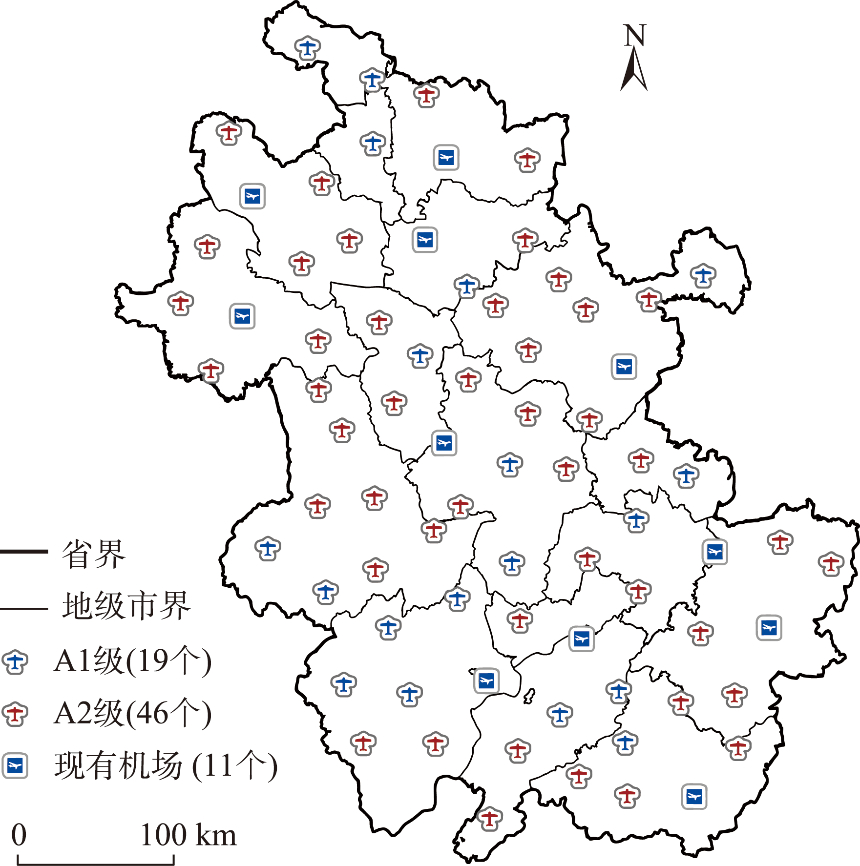 通用机场等级聚类结果