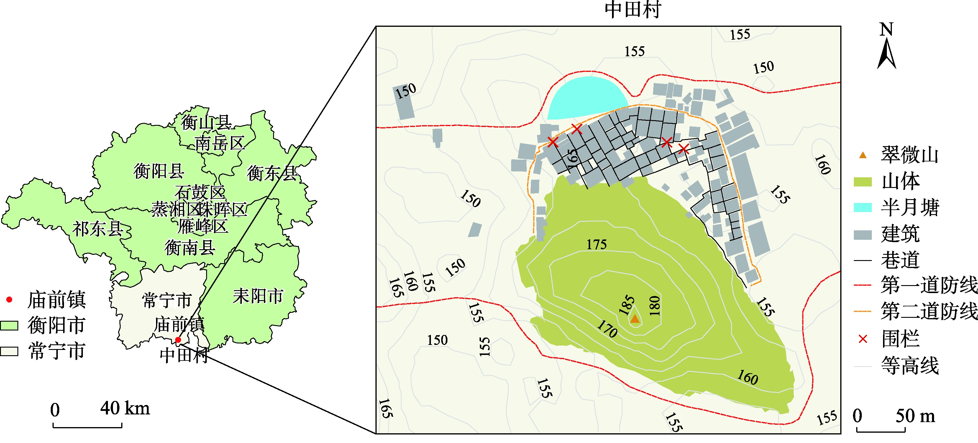 中田村全景