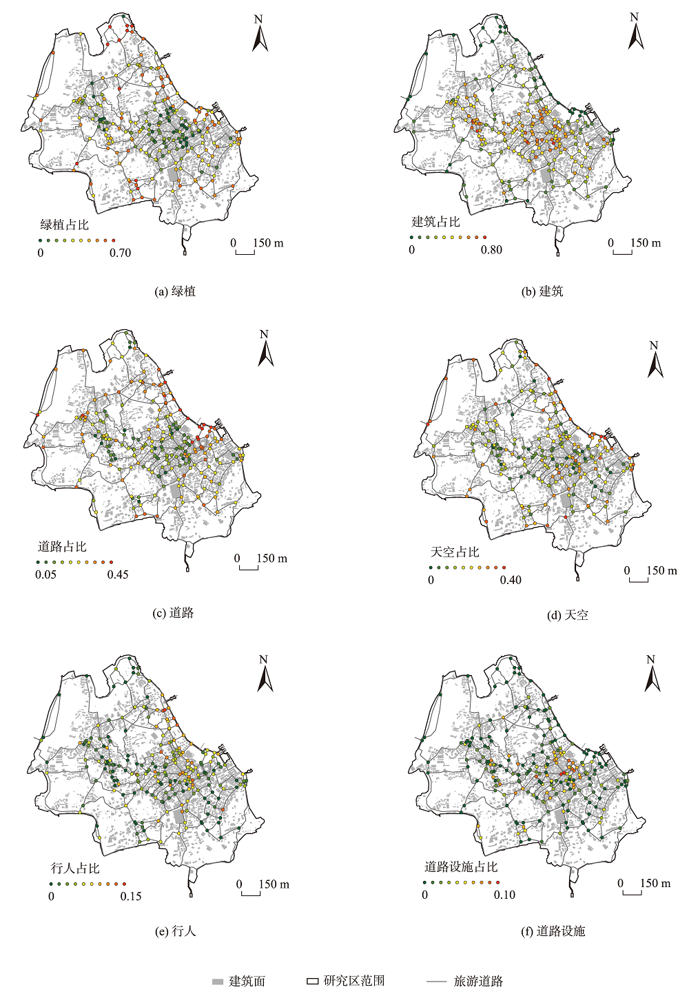 街道空间采样点视觉要素分析