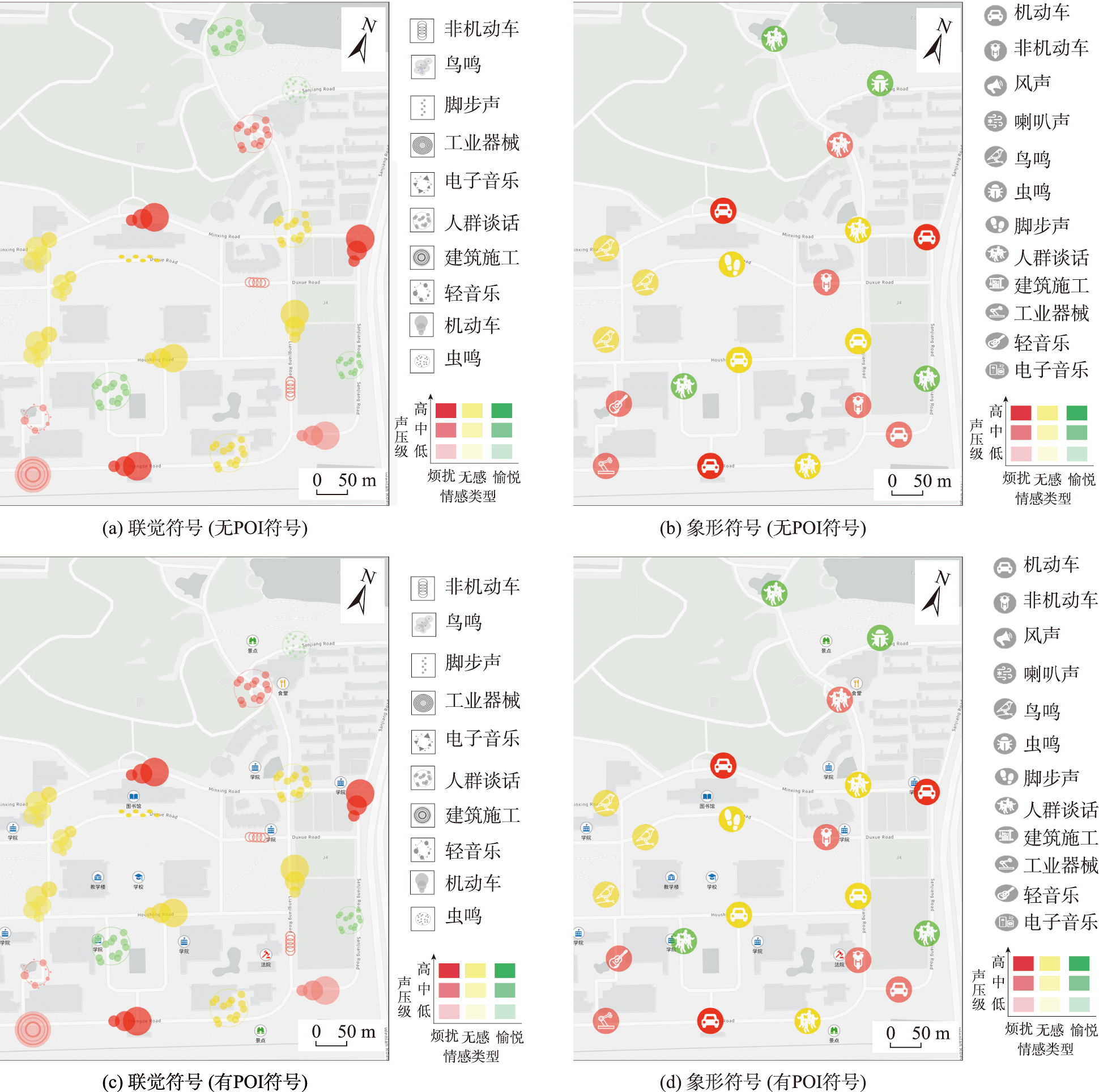联觉声音点符号和象形声音点符号对比