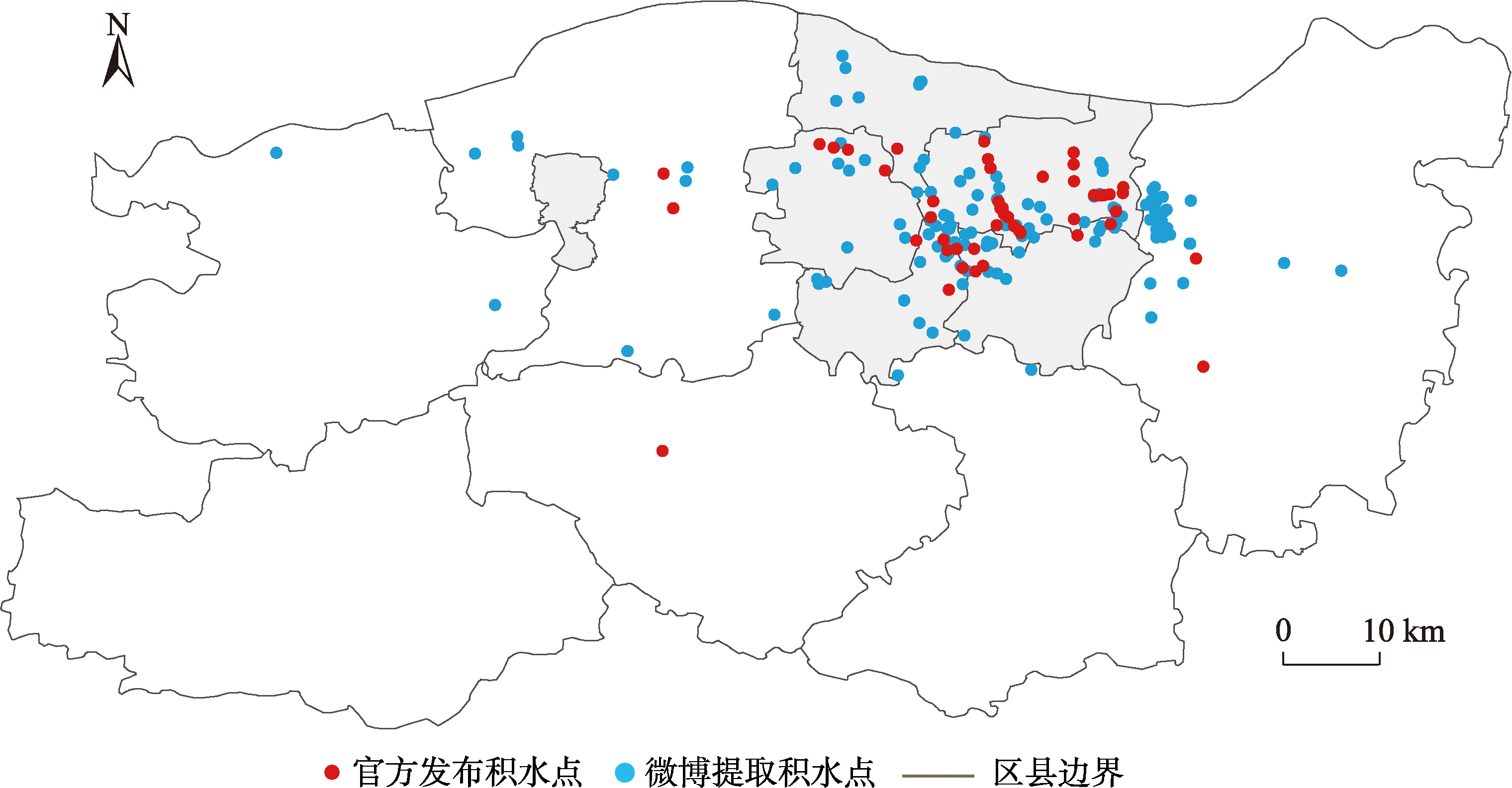 官方发布积水点对比
