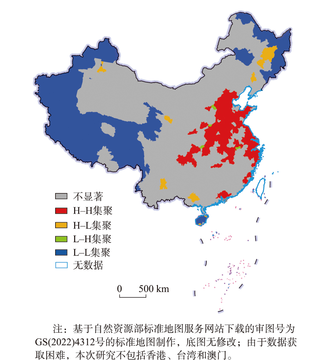 2021年10月—2022年9月中国城市中心性空间聚类特征