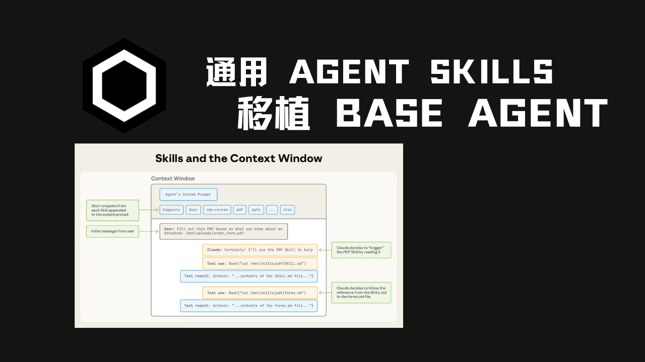 Agent Skills 通用化，无缝移植 Base Agen