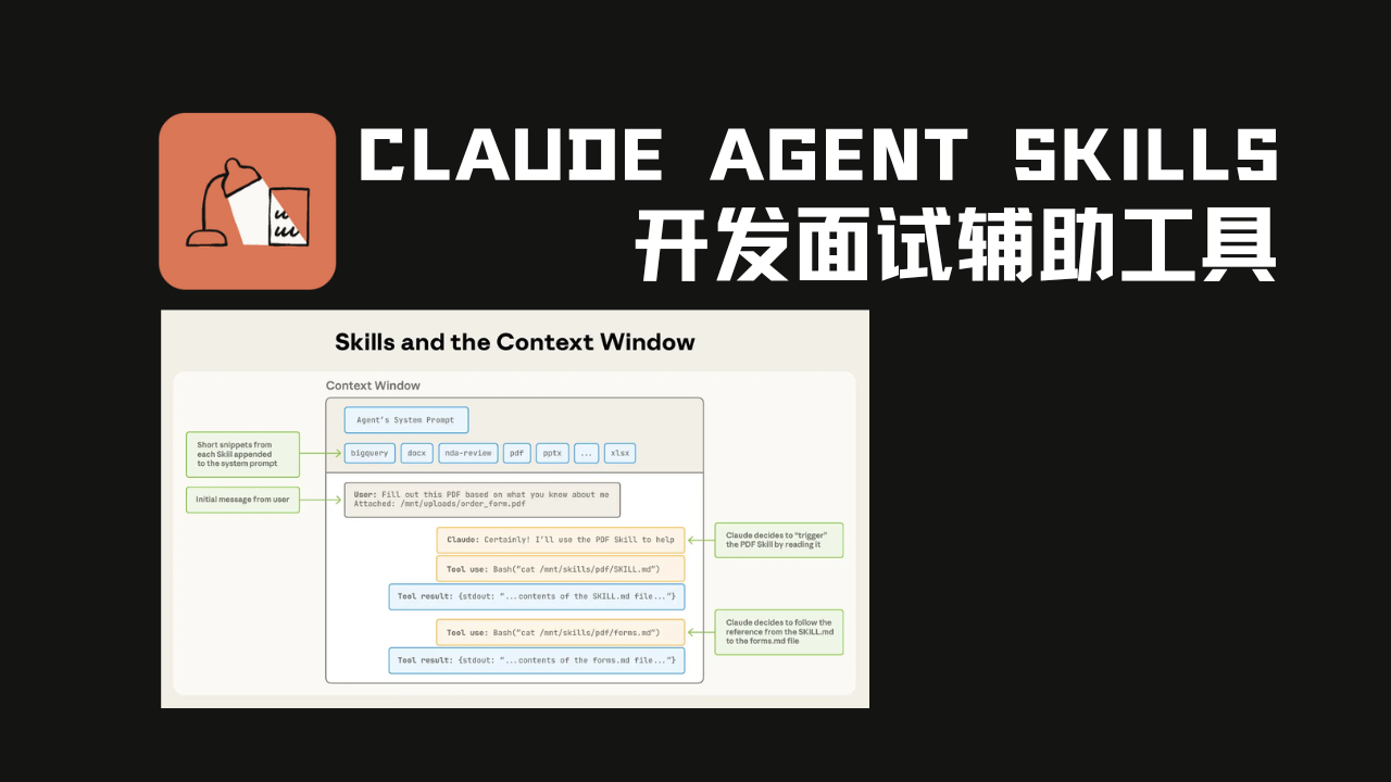 Claude Agent Skills 实测与分析开发 —— 一个面试辅导助手