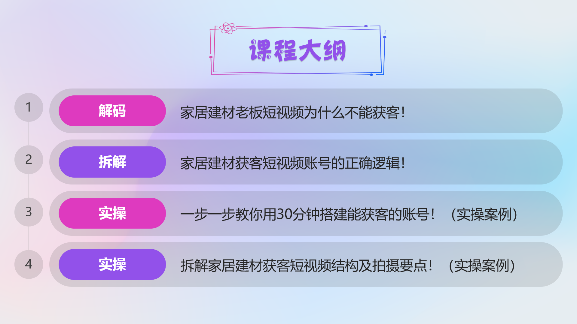 【家居建材】短视频月获客200+实操宝典