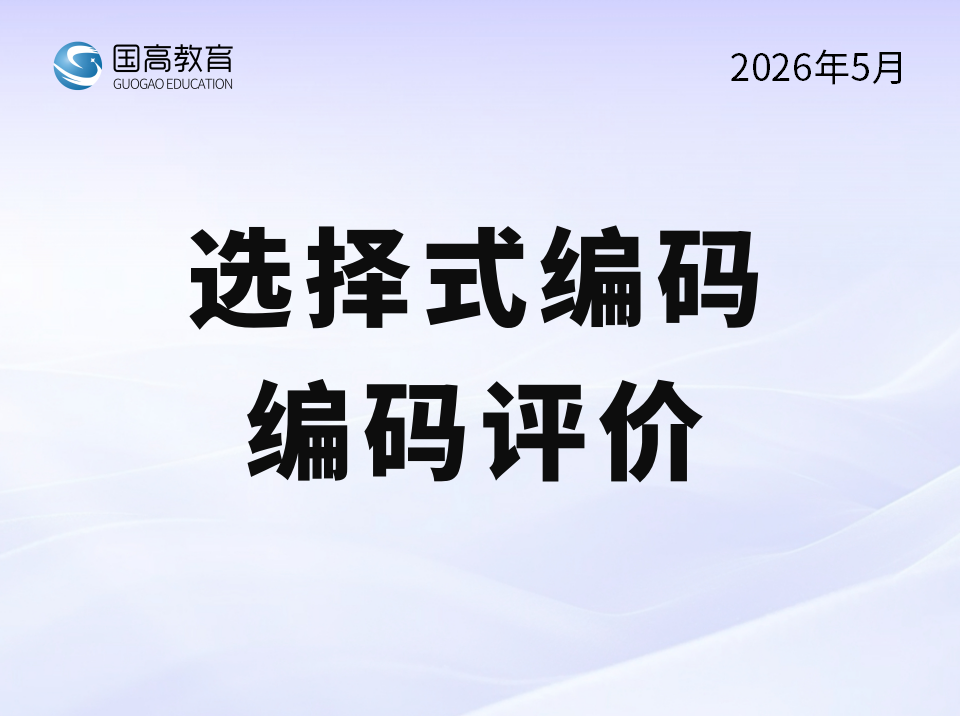 选择式编码、编码评价（5.16）
